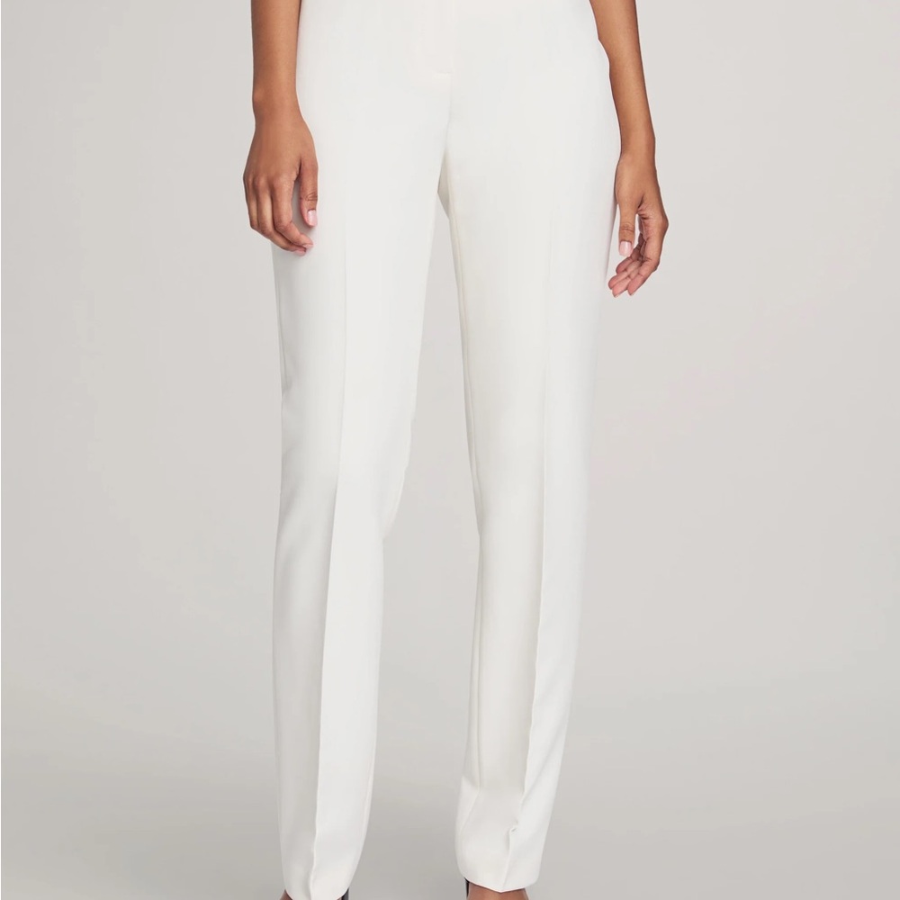 Anne Klein Womens High Rise Shimmer Trouser Pants